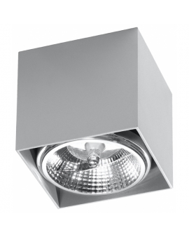 LAMPA sufitowa VILA GU10 (AR111) natynkowa DOWNLIGHT metalowa minimalistyczna KWADRAT SPOT szary