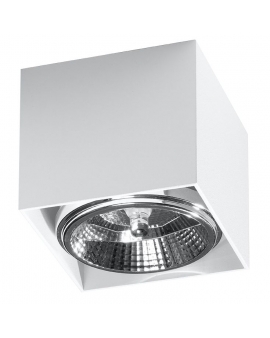 LAMPA sufitowa VILA GU10 (AR111) natynkowa DOWNLIGHT metalowa minimalistyczna KWADRAT SPOT biały