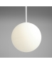 LAMPA wisząca modernistyczna mleczna kula 1087G BOSSO 1 loftowa molekuły glass bubble metalowe pręty szklana kula zwis biały