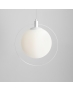 LAMPA wisząca modernistyczna mleczna kula AURA ALDEX loftowa molekuły glass bubble metalowa obręcz szklana kula zwis biały