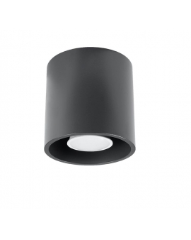 Downlight LAMPA sufitowa plafon okrągła PLUTON minimalistyczna CYLINDER metalowa spot WALEC tuba KOŁO antracyt