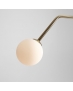 LAMPA wisząca minimalistyczna mleczne kule PURE 2 GOLD loftowa molekuły glass bubble metalowe pręty szklane kule zwis złoty
