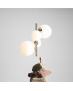 LAMPA wisząca modernistyczna mleczne kule 1091L30 BLOOM 4 GOLD loftowa molekuły glass bubble metalowe pręty szklane kule zwis zł