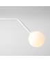 ALDEX 1064H1 PURE 2 WHITE wisząca minimalistyczna mleczne kule loftowa molekuły glass bubble metalowe pręty szklane kule zwis