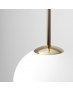 RABAT! DO -18% BOSSO 1 GOLD LAMPA 1087G30 wisząca modernistyczna mleczna kula loftowa molekuły glass metalowe pręty szklana zwis