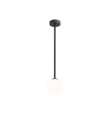 RABAT! DO -18% ALDEX 1080PL_G1_M PINNE M BLACK LAMPA sufitowa modernistyczna mleczna kula SZTYCA szklana kula zwis złoty