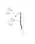 Kinkiet LAMPA ścienna AIDA duży ALDEX regulowane ramiona na wysięgniku