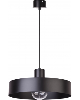 Minimalistyczna LAMPA wisząca RIF L Ø35CM 30895 SIGMA oryginalna okrągła metalowa oprawa LOFT zwis forma koło czarny