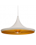 Lampa wisząca MODERN loft biała złoty środek 36cm okrągła E27