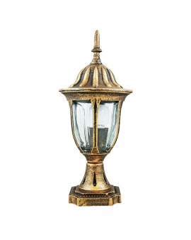 Lampa ogrodowa FLORENCJA RETRO niska 37 cm z kloszem w stylu tradycyjnym
